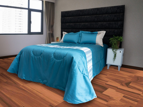 Edrecolcha Chenille Azul Matrimonial Dormireal