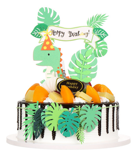 Decoración Para Tartas De Cumpleaños Con Diseño De Dinosauri