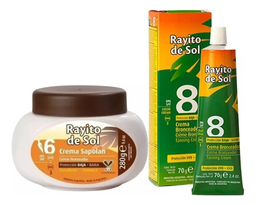 Kit Rayito De Sol Pote 280gr + Bisnaga 70gr Verão Top