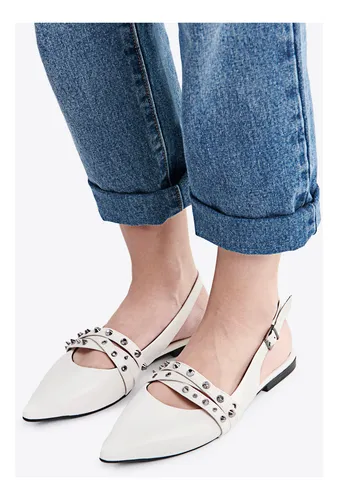 Zapatos Mule De Mujer Viamo Abbie Hueso