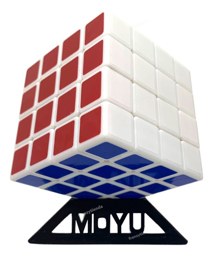 Cubo Rubik 4 X 4 Magico Velocidad 4x4x4 Blanco + Base Apoyo