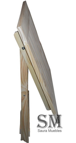 Mesa Plegable De Pino Madera Maciza70x70 Jardin Interior Bar
