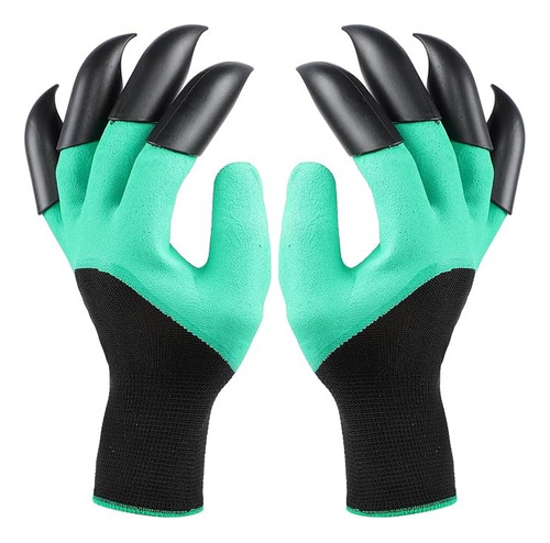 Guante Para Gardin Con Garras Impermeable Excavacion 2 Pz Verde Lisa M
