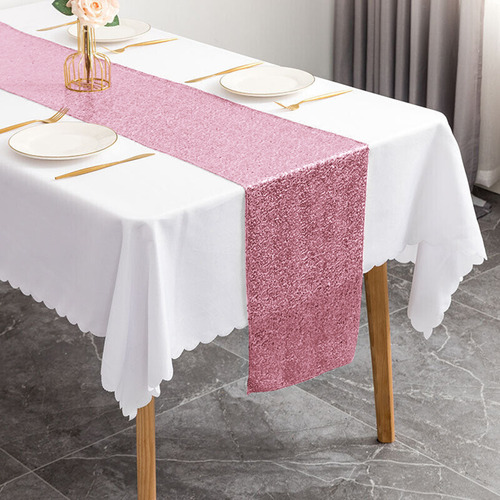 Camino De Mesa Table Runner Con Lentejuelas Y Purpurina Bril