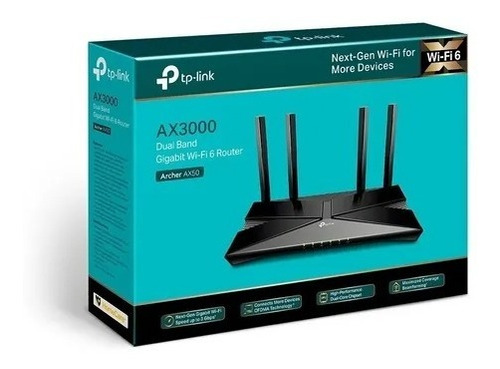 Router Tp-link Archer Ax50 Wifi 6 Ax3000 Gigabit 4 Antenas