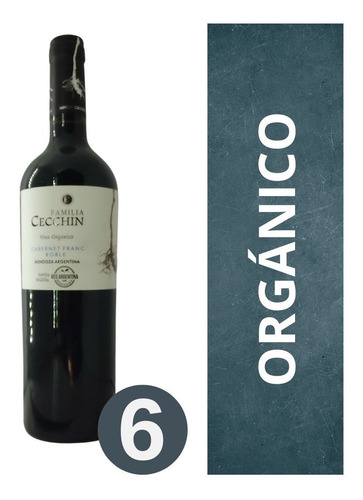 Imagen 1 de 10 de Vino Orgánico Cabernet Franc Roble X 6 - Familia Cecchin 