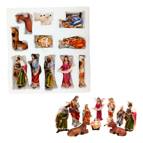 Pesebre Navideño Figuras Sagrada Familia Ceramica Artesanal