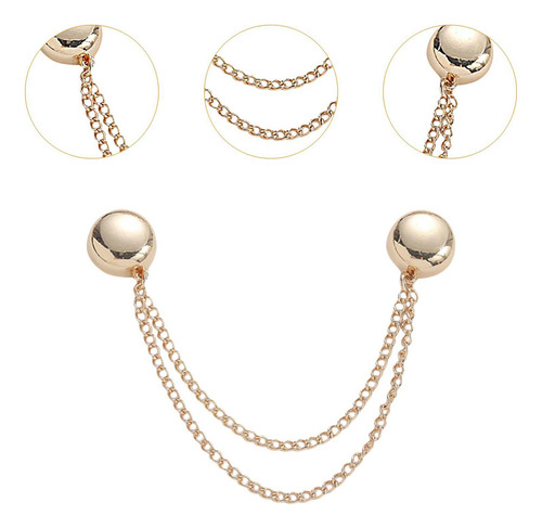 2 Broche Sin Alfileres Con Clip Para Ropa, Aleación De Oro