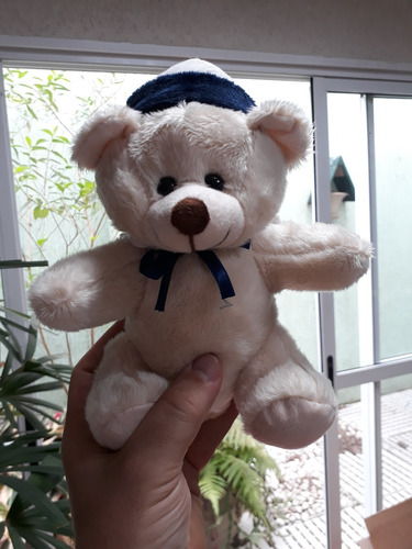 Ursinho Urso Mini Pelúcia Marinheiro 20cm Para Lembrancinha