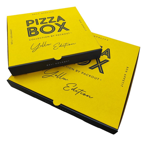 Caja Pizza Box Diseño, 50 Unidades, 25 X 25 X 4,5 Cm