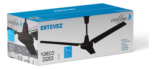 Set De 3 Ventiladores De Techo Coolfan Greco Chocolate 56''