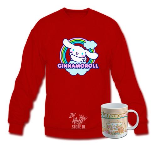 Poleron Polo + Taza, Cinnamoroll, Personaje Infantil, Hello Kitty, Perrito, Xxl