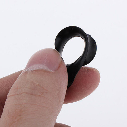 2 X 7 Pares De Parches De Silicona Flexibles Tapones Negro