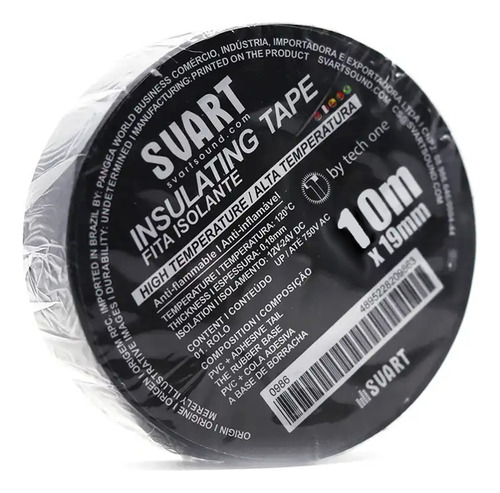 Kit 50 Fitas Isolantes Alta Temperatura 10mx19mm Norma Rohs