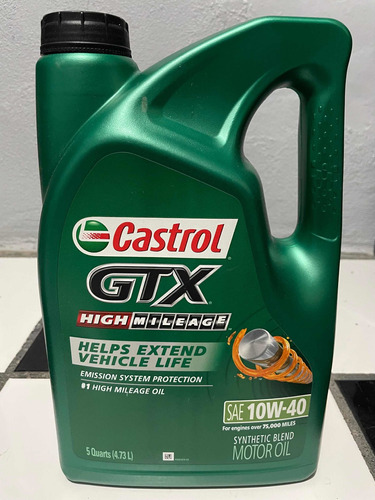 Aceite Castro Gtx 10w-40 Alto Kilometraje