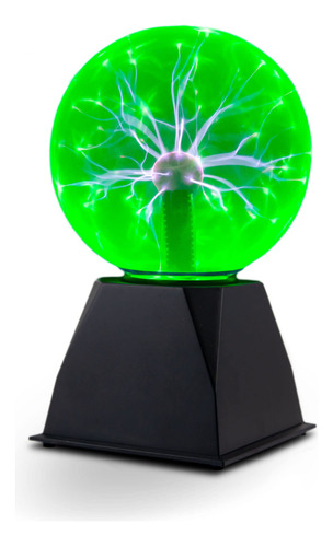 Lámpara Mágica De Plasma Verde Juguete Decorativo Táctil Y S