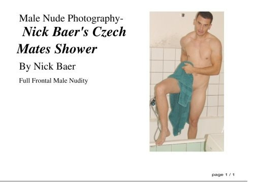 Male Nude Photography Nick Baers Czech Mates Shower