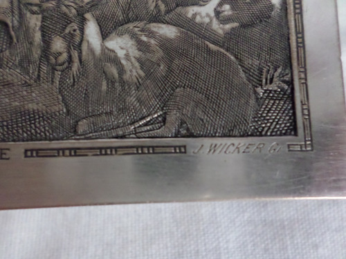 Antiguo Alhajero Caja Metal Grabado Baño Plata Francés (Usado)