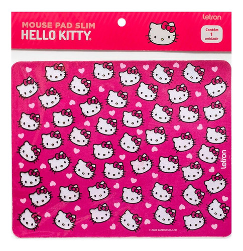 Kit 20 Mouse Pad Rosa Hello Kitty Sortido Retangular Revenda