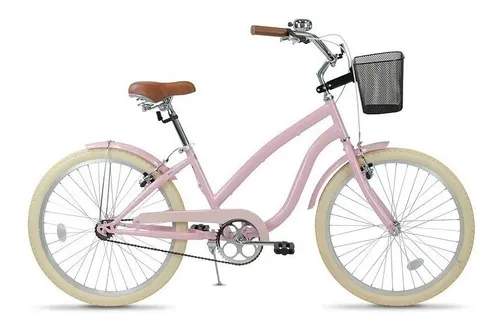Bicicleta urbana vintage retro R24 Chic Chic Turbo Pink MercadoLivre
