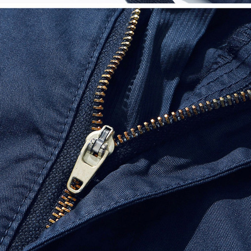 A Pantalón Casual De Color Puro Para Hombre, Bolsa De
