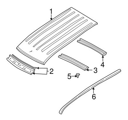 Imagen 4 de 7 de Platina Moldura Techo Lh Jeep Cherokee 02 Al 07 Mopar Sp