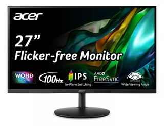 Acer Sh272u Ebmiphux 27 Wqhd 2560 X 1440 Monitor Ultradelga