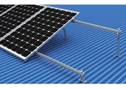Kit Soportes Fijador Panel Solar Riel Aluminio Para Techo
