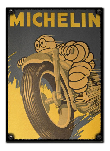 #385 - Cuadro Vintage 30 X 40 - Moto Michelin Cartel Poster