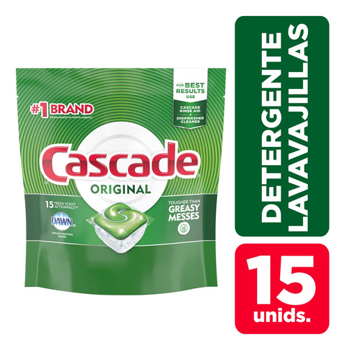 Detergente Para Lavavajillas Cascade Complete Capsulas 15 C/