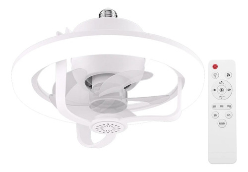 Ventilador Foco Lampara Led Rgb Socket 360° 50w Control