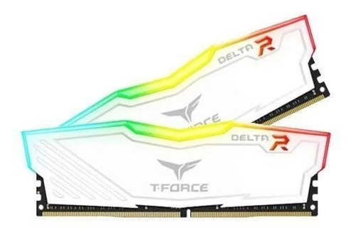 Memoria Ram T-force Delta Rgb Gamer Color Blanco 16gb 2x8