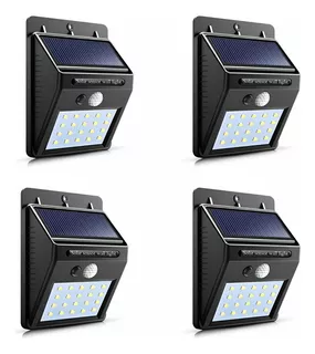 4pzs Lámpara Luz Solar Impermeable Luminación Exterior Led