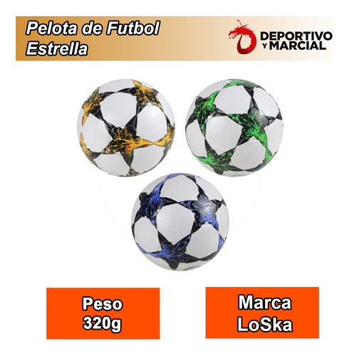 Pelota De Futbol N° 5 Estrellas Pvc Niños Juego Recreativo