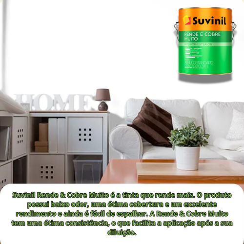 Tinta Rende Muito Suvinil Acrílica 3,6 Litros Crômio
