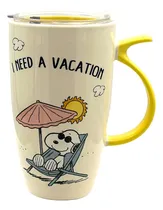 Comprar Taza Snoopy Peanuts Ceramica Tapa Antiderrame Varios Modelos