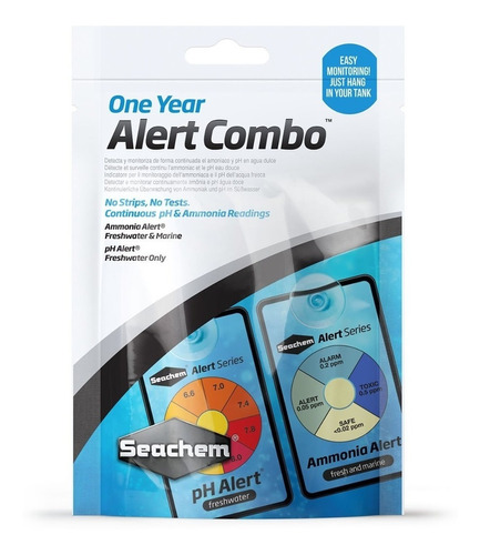 Alerts Combo Pack 2 Medidores Ph Y Amoniaco Seachem  Acuario