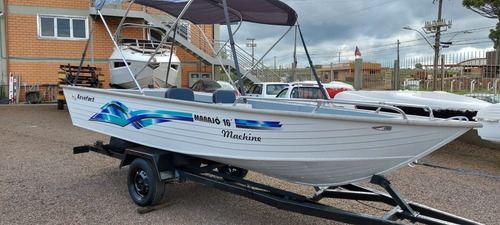 Lancha De Alumínio Marajó 16 Pés C/ Motor 40 Hp Elo 2 T Novo