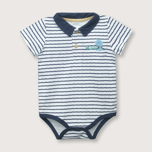 Body De Bebés Polera Cuello Navy (rn - 9m)