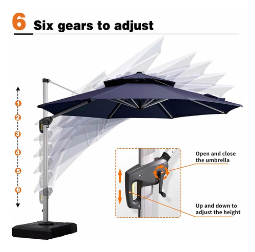 Sombrilla Purple Leaf 3 Mts Aluminio Para Exterior