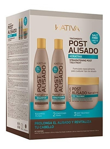 Alisado Keratina Kativa 3pcs 300ml