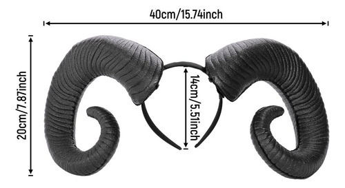 Yc 1pcs Diadema Cabra Cuerno Horquilla Fiesta Prop Cuernos