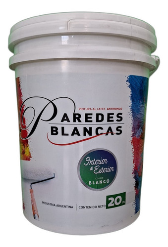 Látex Blanco Paredes Blancas Interior Exterior 24kg Acabado Mate