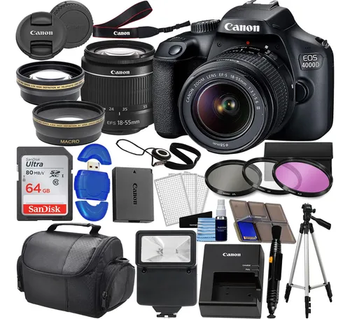 Canon Eos D Dslr (rebel T100) Con Kit De Lente Zoon De 0.70. Color Negro