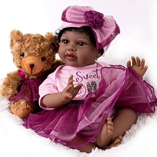 Aori Reborn Baby Dolls Black 22 Inch Realistic African Ameri