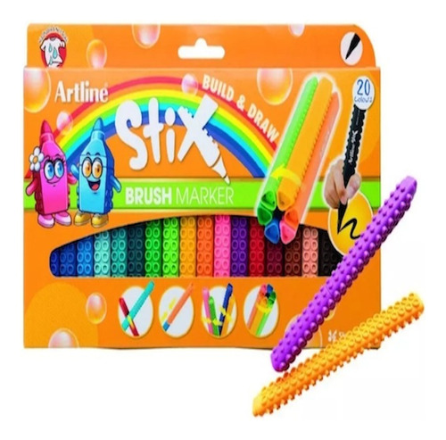 Marcadores Artline Stix 20 Plumones Punta Pincel