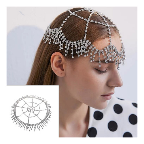Para Cadena De Cabeza Para Gorro De Strass, Diadema, Diadema
