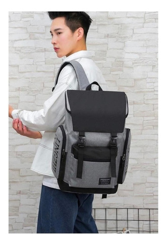. Mochila Back Pack Broche Antirrobo Casual Gym Viaje Daishu G