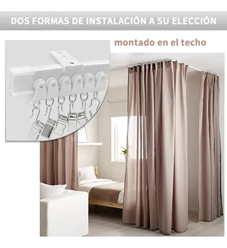 3 Metros Silenciosos Riel De Cortina Techo Flexible Hogar