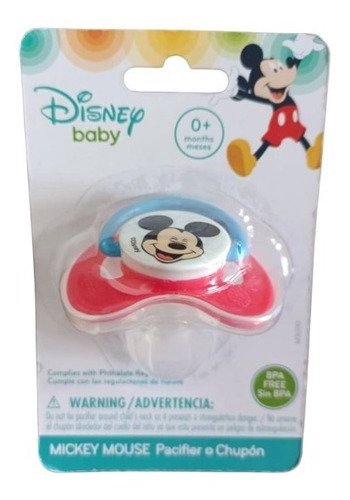 Chupón Mickey Mouse Baby Pacifier Bpa Free, 0+ Meses